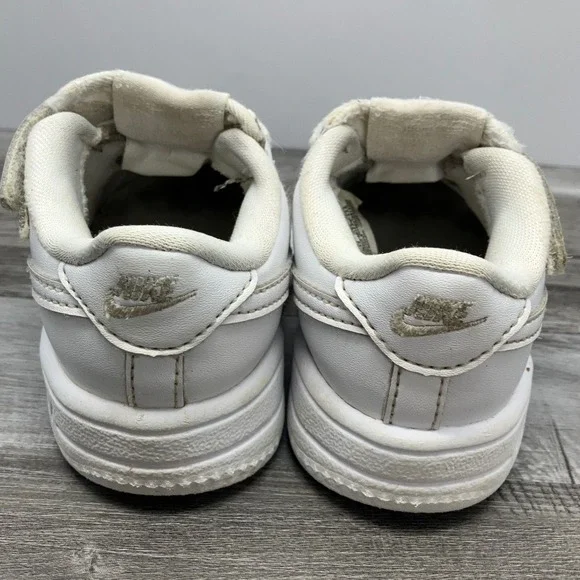 Nike Air Force 1 Low EasyOn White Leather Toddler Sneakers FN0236-111 Size 6C - Picture 4 of 7